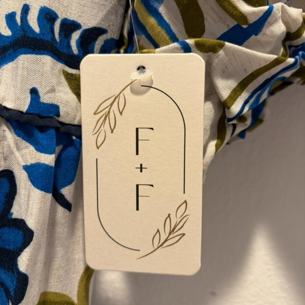 NWT Anthropologie FIG & FLOWER Linen Midi Dress - Medium - Picture 2 of 6